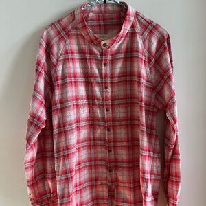 Eckhaus Latta red & white Western shirt